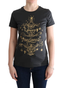 Thumbnail for Elegant Gray Cotton Tee with Exclusive Print