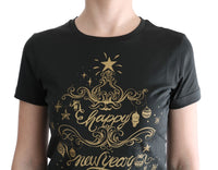 Thumbnail for Emerald Green Cotton Tee with 2017 Print