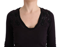 Thumbnail for Elegant Purple V-Neck Blouse Tee