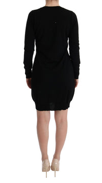 Thumbnail for Elegant Black Wool Shift Dress
