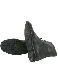 Thumbnail for Bottega Veneta Men's Dark Gray Leather Side Zipper Boots