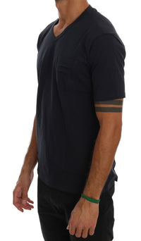 Thumbnail for Chic Blue V-Neck Cotton Tee