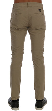 Thumbnail for Beige Slim Fit Chinos for Sophisticated Style