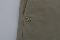 Thumbnail for Beige Slim Fit Chinos for Sophisticated Style