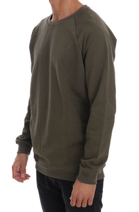 Thumbnail for Green Crewneck Cotton Sweater