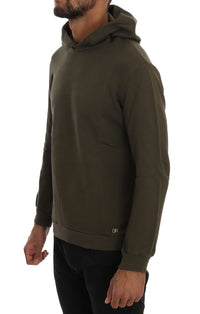 Thumbnail for Elegant Green Cotton Hooded Sweater