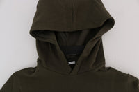 Thumbnail for Elegant Green Cotton Hooded Sweater