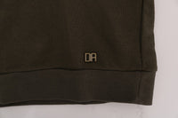Thumbnail for Elegant Green Cotton Hooded Sweater