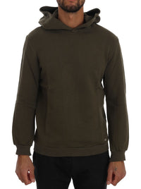 Thumbnail for Elegant Green Cotton Hooded Sweater