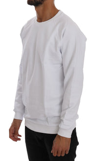 Thumbnail for White Crewneck Cotton Sweater