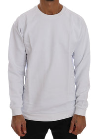 Thumbnail for White Crewneck Cotton Sweater