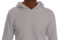 Thumbnail for Elegant White Cotton Hooded Sweater