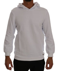 Thumbnail for Elegant White Cotton Hooded Sweater