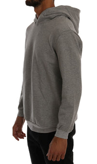 Thumbnail for Sophisticated Gray Cotton Hooded Sweater