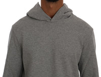 Thumbnail for Sophisticated Gray Cotton Hooded Sweater
