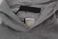 Thumbnail for Sophisticated Gray Cotton Hooded Sweater