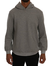 Thumbnail for Sophisticated Gray Cotton Hooded Sweater