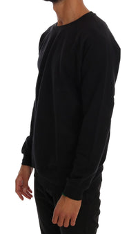 Thumbnail for Elegant Black Cotton Crewneck Sweater
