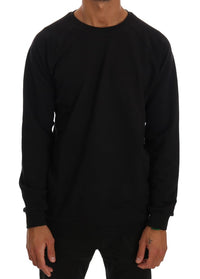 Thumbnail for Elegant Black Cotton Crewneck Sweater