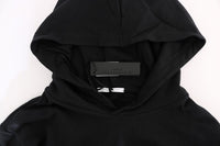 Thumbnail for Elegant Black Cotton Hooded Sweater