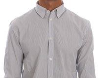 Thumbnail for Elegant White & Blue Striped Casual Shirt