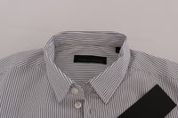 Thumbnail for Elegant White & Blue Striped Casual Shirt