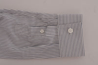 Thumbnail for Elegant White & Blue Striped Casual Shirt