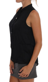 Thumbnail for Chic Sleeveless Black Shirt Blouse