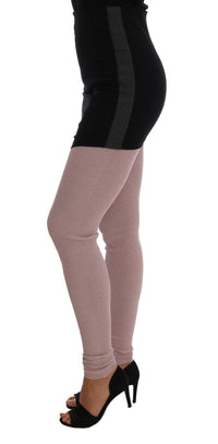 Thumbnail for Elegant Pink Mid-Waist Stretch Pants