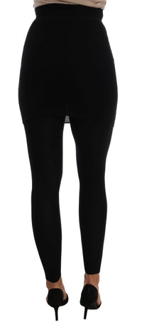 Thumbnail for Elegant Black Cashmere Silk Stretch Pants