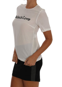 Thumbnail for Silk Sequined 'Italia Is Love' White Blouse