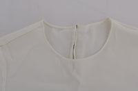 Thumbnail for Silk Sequined 'Italia Is Love' White Blouse