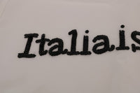 Thumbnail for Silk Sequined 'Italia Is Love' White Blouse