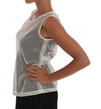 Thumbnail for Sleeveless Transparent Net Tank Top