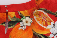 Thumbnail for Embellished Crepe Blouse with Blossom Print