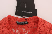 Thumbnail for Elegant Orange Floral Lace Crystal Cardigan Blouse