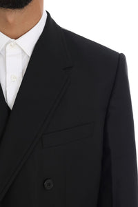 Thumbnail for Elegant Black Wool Three-Piece Suit