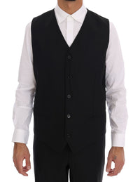 Thumbnail for Elegant Black Wool Three-Piece Suit