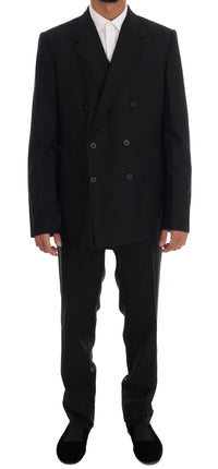 Thumbnail for Elegant Black Wool Three-Piece Suit