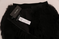 Thumbnail for Exquisite Black Mink Fur Mini Shorts