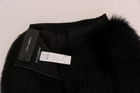 Thumbnail for Elegant Black Fur Mini Shorts Hot Pants