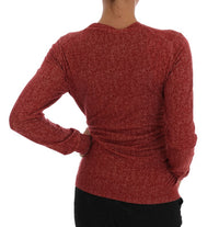 Thumbnail for Red Wool Cardigan Sweater