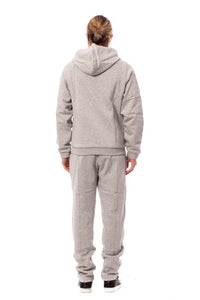 Thumbnail for Elegant Gray Cotton Sweatsuit Ensemble