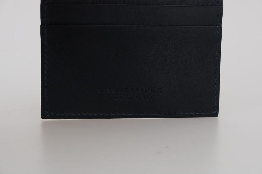 Elegant Blue Leather Men's Wallet