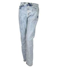 Thumbnail for Women's Blue Cotton Snow Wash Denim Jeans