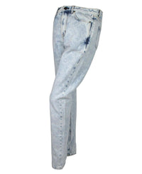 Thumbnail for Women's Blue Cotton Snow Wash Denim Jeans