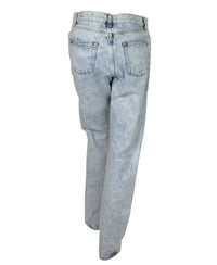 Thumbnail for Women's Blue Cotton Snow Wash Denim Jeans