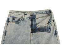 Thumbnail for Women's Blue Cotton Snow Wash Denim Jeans