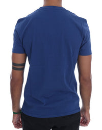 Thumbnail for Stylish Blue Riders Motif Cotton Tee