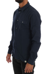Thumbnail for Elegant Blue Cotton Casual Shirt